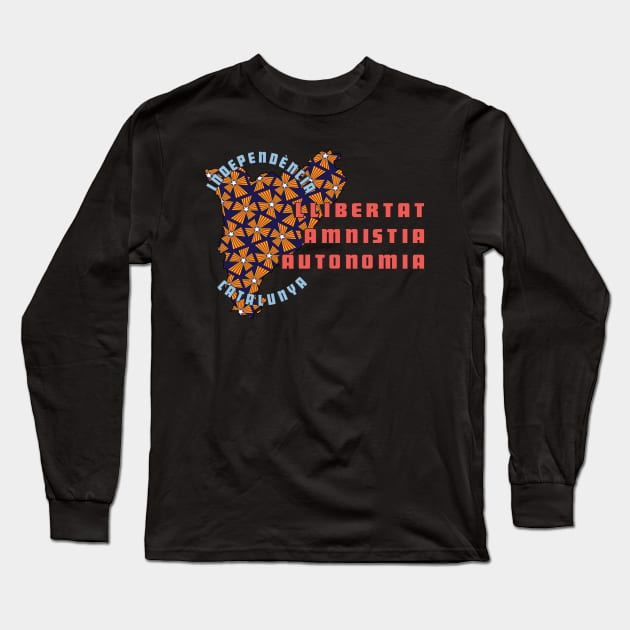 Catalonia Independence 04 Long Sleeve T-Shirt by rikarts